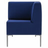 Кресло мягкое угловое "Хост" М-43, 620х620х780 мм, без подлокотников, экокожа, темно-синее