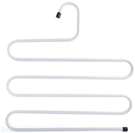 Вешалка для брюк и одежды &quot;ЗМЕЙКА&quot;, 5 секций, размер 34х36 см, белая, BRABIX, 608465