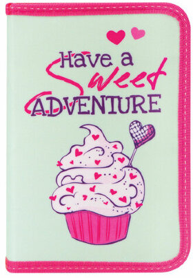 Пенал ПИФАГОР, 1 отделение, 1 откидная планка, ткань, 20х14 см, Sweet, 229206