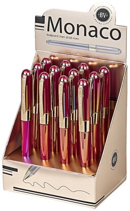 Ручка шариковая BRUNO VISCONTI "MONACO PEARL", СИНЯЯ, пурпурный корпус, линия 0,4 мм, 20-0125/83