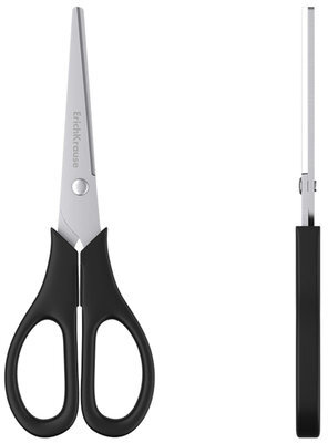 Ножницы ERICH KRAUSE "Standard", 170 мм, черные, в картонной упаковке с европодвесом, 14861
