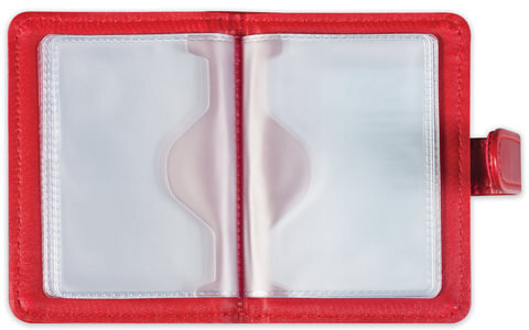 Визитница/кредитница однорядная GALANT "Ritter", на 24 карты, под гладкую кожу, застежка, бордовая, 235399