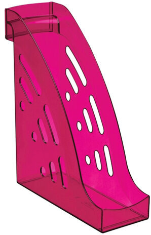 Лоток вертикальный для бумаг "Торнадо" (255х300 мм), ширина 95 мм, тонированный фиолетовый, ЛТ408