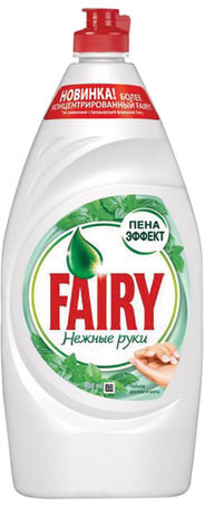 Средство для мытья посуды, 900 мл, FAIRY (Фейри) Нежные руки "Чайное дерево и мята"