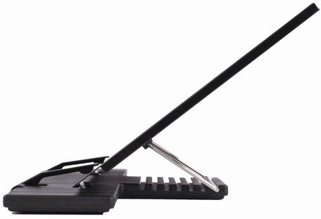 Подставка для книг, учебников BRAUBERG, регулируемый наклон, металл/пластик, черная, 237446