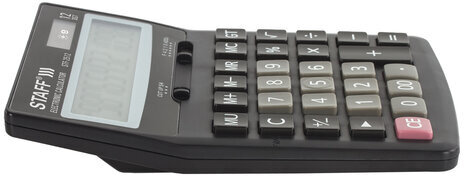 Калькулятор настольный STAFF STF-2512 (170х125 мм), 12 разрядов, двойное питание, 250136