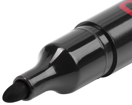 Маркер перманентный ОФИСМАГ, ЧЕРНЫЙ, круглый наконечник, 3 мм, с клипом, 151197