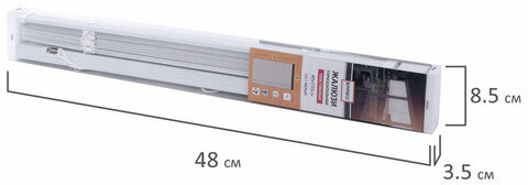 Жалюзи горизонтальные BRABIX 40х155 см, ПЛАСТИК, цвет белый, 606023