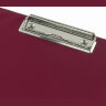 Папка-планшет ОФИСМАГ, А4 (340х240 мм), с прижимом и крышкой, картон/ПВХ, РОССИЯ, бордовая, 225984