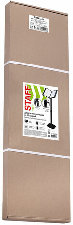 Демосистема напольная на 10 панелей, черные панели А4, регулируемая высота, STAFF, 238335