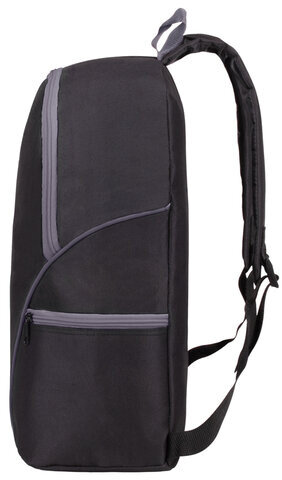 Рюкзак STAFF TRIP универсальный, 2 кармана, черный с серыми деталями, 40x27x15,5 см, 270787