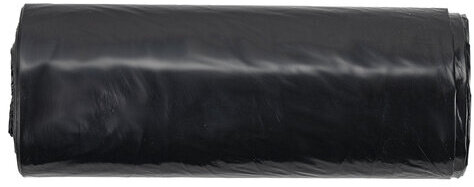 Мешки для мусора 160 л черные в рулоне 10 шт., ПВД 23 мкм, 90х120 см, ЛЮБАША "эконом ПЛЮС", 607681