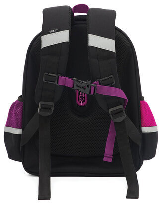 Ранец GRIZZLY анатомическая спинка, c брелоком, для девочек, COOL, 36х28х20 см, RAz-486-4/1