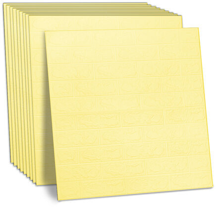 Панели для стен / стеновые панели 3D самоклеящиеся, "Кирпич слоновая кость", 10 шт., 70х77 см, DASWERK, 607989