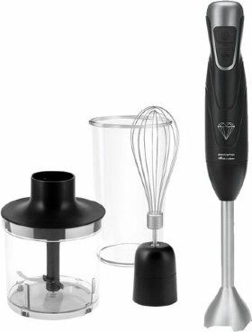 Блендер погружной POLARIS PHB 0848 Brilliant Collection, 800 Вт, 2 режима, 3 насадки, стакан, черный