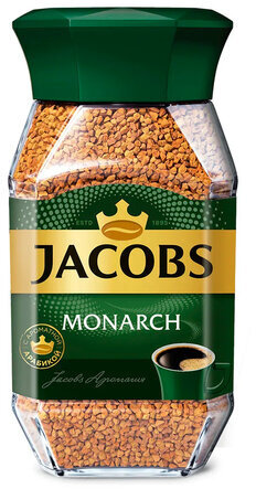 Кофе растворимый JACOBS "Monarch", сублимированный, 270 г, стеклянная банка, 8052852