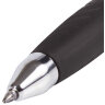 Ручка гелевая автоматическая с грипом BRAUBERG "Jet Gel", ЧЕРНАЯ, печать, узел 0,6 мм, линия письма 0,4 мм, 142691