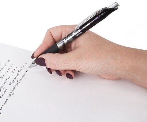 Ручка гелевая автоматическая с грипом BRAUBERG "Jet Gel", ЧЕРНАЯ, печать, узел 0,6 мм, линия письма 0,4 мм, 142691