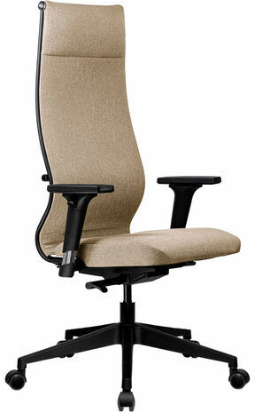 Кресло МЕТТА "ErgoLife" 10 B1-162D, пластик, синхромеханизм, 2D-подлокотники, ткань, бежевое