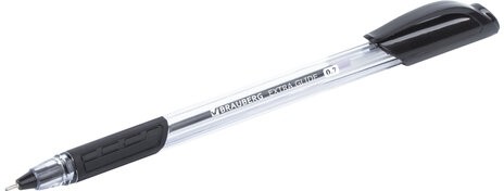 Ручка шариковая масляная BRAUBERG "Extra Glide GT", ЧЕРНАЯ, трехгранная, узел 0,7 мм, линия письма 0,35 мм, 142919