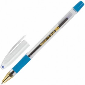 Ручка шариковая масляная с грипом BRAUBERG "Model-XL GLD", СИНЯЯ, узел 0,5 мм, линия письма 0,25 мм, 143245