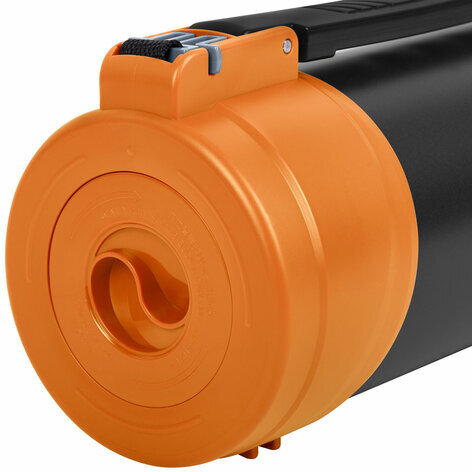 Термос классический, нержавеющая сталь, 2 л, оранжево-серый, 2 кружки, ручка + ремешок, TAIGARU, 608817