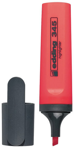 Текстовыделитель EDDING &quot;345&quot;, КРАСНЫЙ, линия 2-5 мм, E-345/2