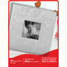 Фотоальбом BRAUBERG свадебный, 20 магнитных листов 30х32 см, обложка под фактурную кожу, на кольцах, серебристый, 390690