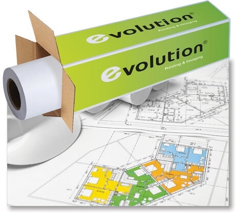 Бумага широкоформатная 914 мм х 46 м х втулка 50,8 мм, 90 г/м2, CIE 161-172%, EVOLUTION EXTRA, 2155122