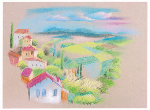 Пастель сухая художественная BRAUBERG ART CLASSIC, 36 цветов, круглое сечение, 181455