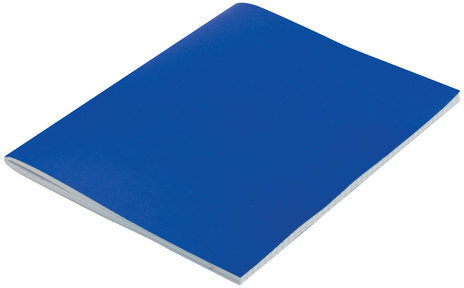 Тетрадь бумвинил, А5, 48 л., скоба, офсет №1, клетка, с полями, STAFF, СИНИЙ, 403414