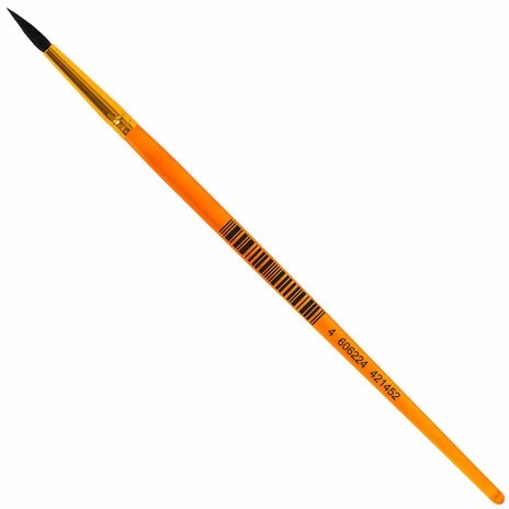 Кисть БЕЛКА, круглая, № 3, цветная ручка, ЮНЛАНДИЯ, 201054