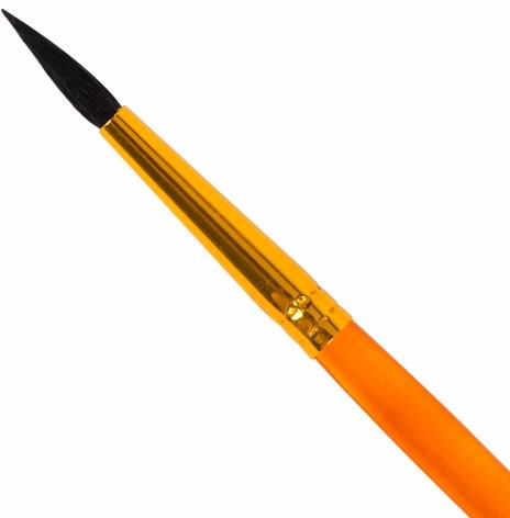 Кисть БЕЛКА, круглая, № 3, цветная ручка, ЮНЛАНДИЯ, 201054