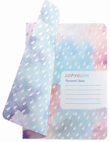 Тетрадь 40 л. в клетку обложка SoftTouch, бежевая бумага 70 г/м2, сшивка, А5 (147х210 мм), ДОЖДИК, BRAUBERG, 403764