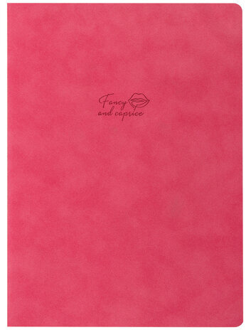 Тетрадь-скетчбук 60 л. обложка кожзам под замшу, сшивка, B5 (179х250мм), 70 г/м2, КОРАЛЛОВЫЙ, BRAUBERG CAPRISE, 403864