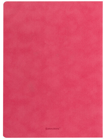 Тетрадь-скетчбук 60 л. обложка кожзам под замшу, сшивка, B5 (179х250мм), 70 г/м2, КОРАЛЛОВЫЙ, BRAUBERG CAPRISE, 403864