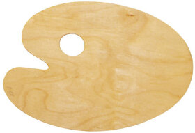 Палитра для рисования, деревянная, овальная, 20х30 см, толщина 3 мм, DK18442