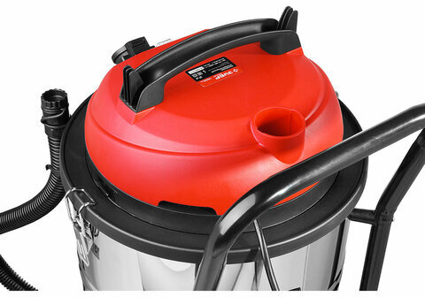 Пылесос хозяйственный ЗУБР ПУ-60-1400, 1400 Вт, сухая/влажная уборка, сила всасывания, ПУ-60-1400 М4