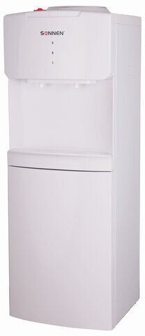 Кулер водораздатчик БЕЗ НАГРЕВА И ОХЛАЖДЕНИЯ, SONNEN FS-02N, напольный, 2 крана, белый, 454995