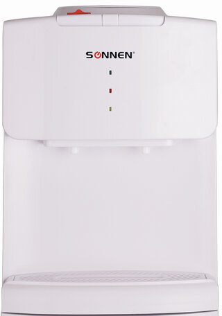 Кулер водораздатчик БЕЗ НАГРЕВА И ОХЛАЖДЕНИЯ, SONNEN FS-02N, напольный, 2 крана, белый, 454995