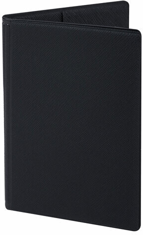Обложка для паспорта с дополнительными карманами, экокожа, без тиснения, черная, STAFF, 238202