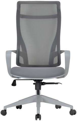 Кресло офисное CHAIRMAN CH 577, эргономичная спинка, серый пластик, сетка/ткань, серое, 7146057