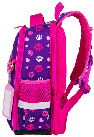 Ранец BRAUBERG FIT, 2 отделения, "Playing kitty", 3D-панель, 38х27х14 см, 270615