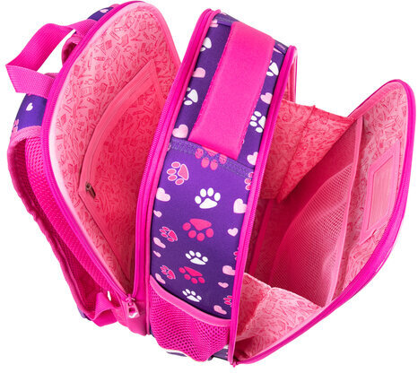 Ранец BRAUBERG FIT, 2 отделения, "Playing kitty", 3D-панель, 38х27х14 см, 270615
