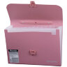 Папка-портфель пластиковая BRAUBERG А4 (327х254х30 мм), 13 отделений, розовая, 221441