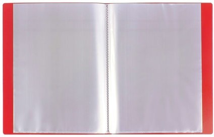 Папка 40 вкладышей BRAUBERG "Contract", красная, вкладыши-антиблик, 0,7 мм, бизнес-класс, 221778