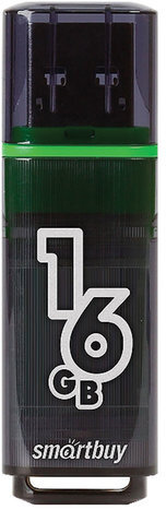 Флеш-диск 16 GB SMARTBUY Glossy USB 3.0, тёмно-серый, SB16GBGS-DG