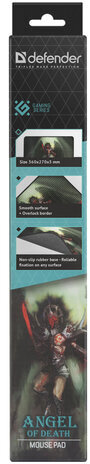 Коврик для мыши игровой DEFENDER Angel of Death M, ткань + резина, 360x270x3 мм, 50557