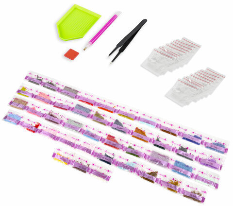 Картина стразами (алмазная мозаика), 40х50 см, ОСТРОВ СОКРОВИЩ "Букет с гладиолусами", без подрамника, 663866