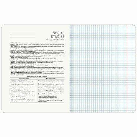 Тетрадь предметная "ANIME" 48 л., глянцевый УФ-лак, ОБЩЕСТВОЗНАНИЕ, клетка, BRAUBERG, 404533